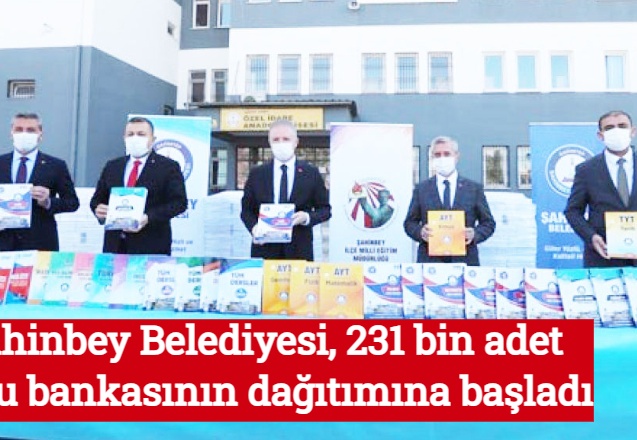 Şahinbey Belediyesi, 231 bin adet soru bankasının dağıtımına başladı