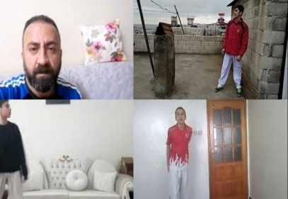 Şahinbeyli tekvandocular evde çalışıyor