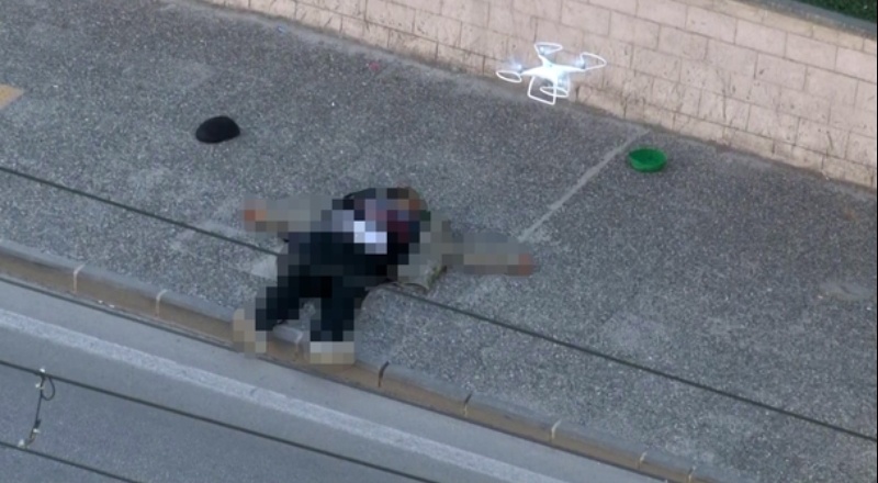 Saldırganın üzerinde dron ile bomba arandı