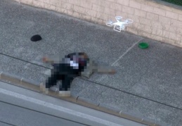 Saldırganın üzerinde dron ile bomba arandı