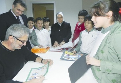 Salih Memecan, Emine Nakıboğlu öğrencileriyle buluştu