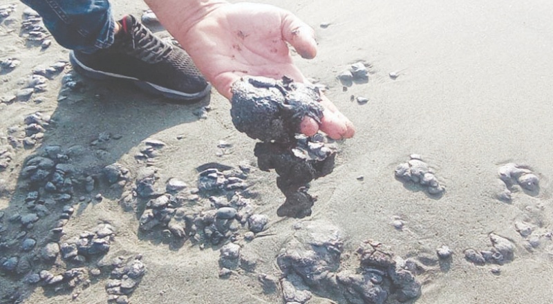 Samandağ sahilinde petrol sızıntısı tehlike yaratmaya devam ediyor