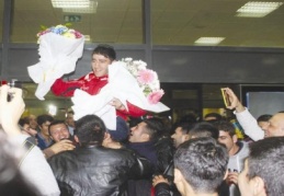 Şampiyona krallar gibi karşılama