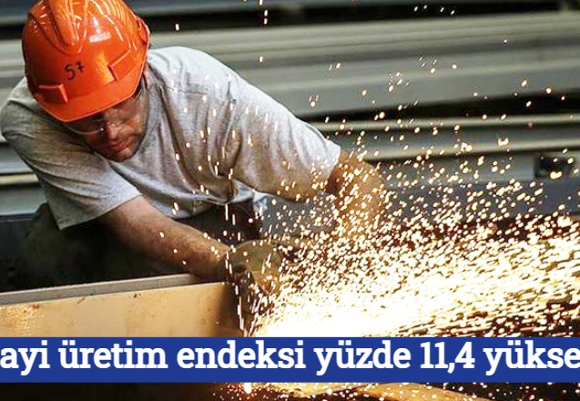 Sanayi üretim endeksi yüzde 11,4 yükseldi
