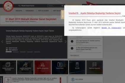 Sandık bilgisi sorgulama sayfası açıldı