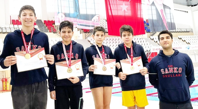 SANKO okulları 2 birincilik kupası , 57 madalya kazandı