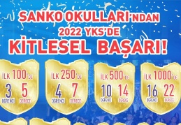 Sanko okullarından ilk 100'de 5 derece