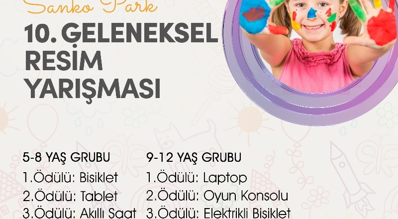 SANKO Park AVM, 23 Nisan’a özel ödüllü resim yarışması düzenliyor