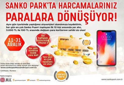 SANKO Park'ta harcamalar paraya dönüşüyor