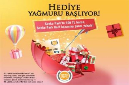 Sanko Park&#8217;ta hediye yağmuru başladı