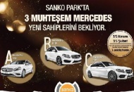 Sanko Park'tan 3 ziyaretçisine lüks otomobil 