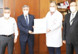 SANKO Üniversitesi Hastanesi’ne “Teşekkür Belgesi” verildi