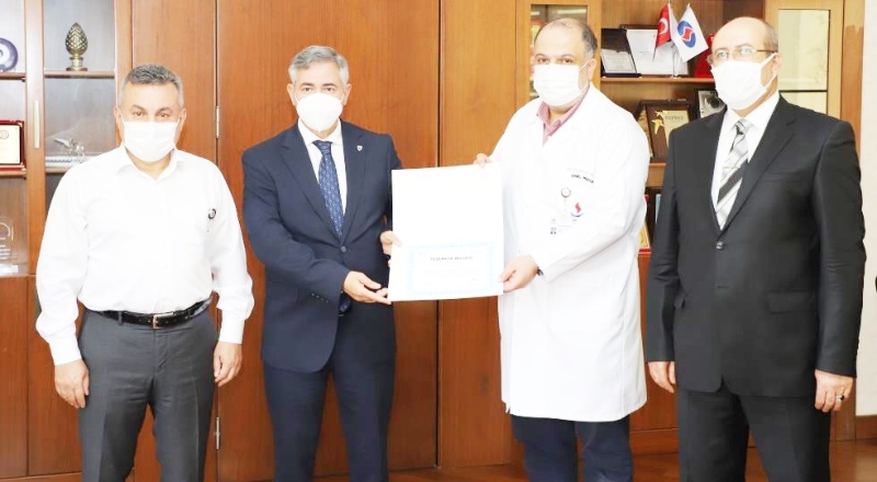 SANKO Üniversitesi Hastanesi’ne “Teşekkür Belgesi” verildi