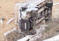 Şarampole uçan kamyonetin sürücüsü hayatını kaybetti