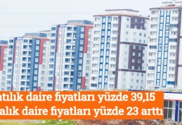 Satılık daire fiyatları yüzde 39,15, kiralık daire fiyatları yüzde 23 arttı