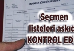 Seçmen listesinde son 2 gün