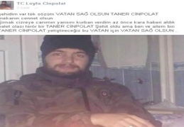 Şehit yakınından duygusal paylaşım