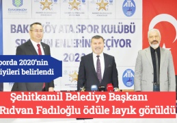 Şehitkamil Belediye Başkanı M. Rıdvan Fadıloğlu ödüle layık görüldü