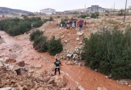 Sel nedeniyle mahalleli büyük panik yaşadı 