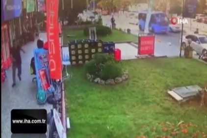 Senet çetesinin iş yeri sahibine silahlı saldırı anları kamerada