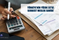 Serbest meslek sahiplerinin çalışan nüfusundaki payı yüzde 32