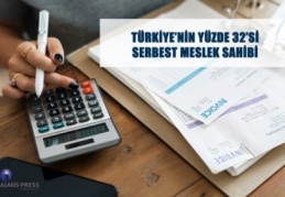 Serbest meslek sahiplerinin çalışan nüfusundaki payı yüzde 32