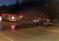Seyir halindeki araçta yangın çıktı