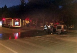 Seyir halindeki araçta yangın çıktı