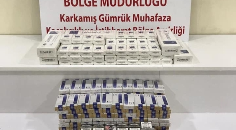 Sınır kapısında 910 paket kaçak sigara ele geçirildi