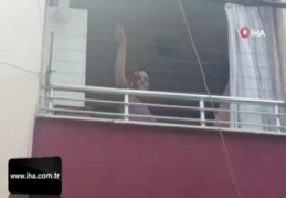 Sinir krizi geçiren kadın evi yaktı