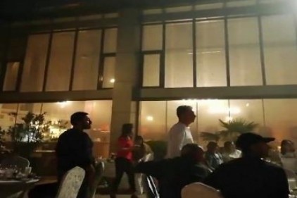 Şirehan Otel&#039;de iftar vakti çıkan yangın korkuttu 