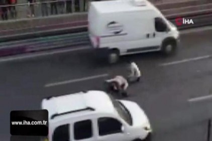 Şirinevler E-5 karayolunda intihar girişimi