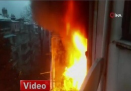 Şişli'de 6 katlı binada yangın