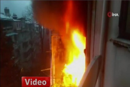 Şişli&#039;de 6 katlı binada yangın