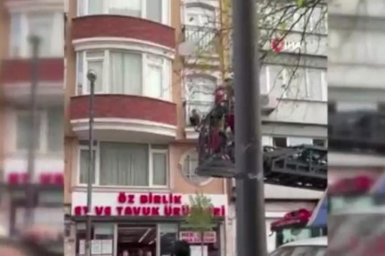 Şişli&#039;de korku dolu anlar