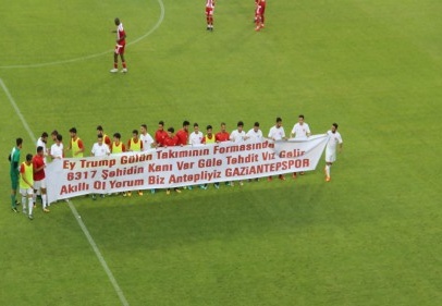 Sivasspor - Gaziantepspor maçında Trump'a tepki