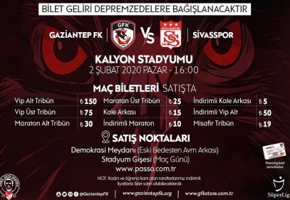 Sivasspor maçı biletlerinin satışı sürüyor