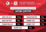 Sivasspor maçının biletleri satışa çıktı