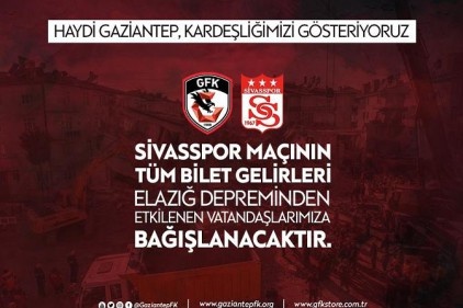 Sivasspor maçının geliri depremzedelere bağışlanacak