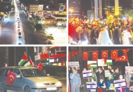 Sokağa çıkma yasağına rağmen Türkiye'nin birçok ilinde İsrail protestosu düzenlendi