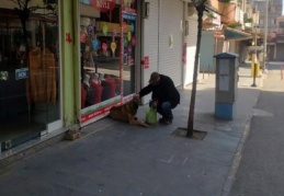Sokağa çıkma yasağında sevimli dostlarımız unutulmadı