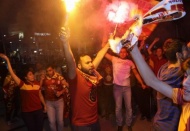 Sokaklarda Galatasaray şenliği