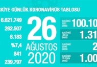 Son 24 saatte 1.313 yeni vaka, 20 ölüm