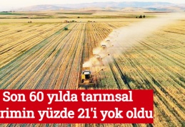 Son 60 yılda tarımsal verimin yüzde 21'i yok oldu