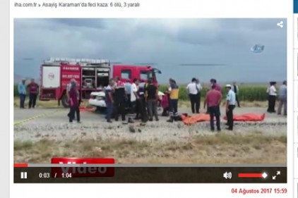 Karaman’da feci kaza: 6 ölü, 3 yaralı