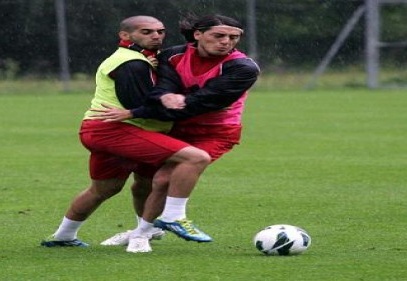 Son idmanını sağanak yağış altında yaptılar