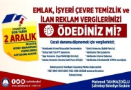 Son vergi ödeme tarihi 2 Aralık