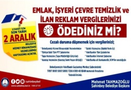 Son vergi ödeme tarihi 2 Aralık