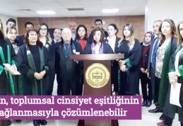 Sorun, toplumsal cinsiyet eşitliğinin sağlanmasıyla çözümlenebilir