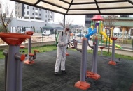 Spor merkezleri, parklar ve banka ATM’leri dezenfekte ediliyor